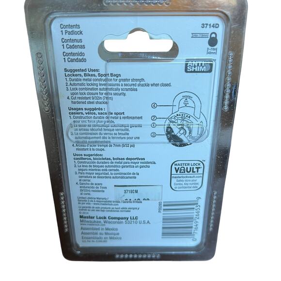 New Master Lock Sealed - Picture 2 of 2